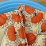 Pot Holders - Autumn Pumpkin - Two Quilted Pads -..