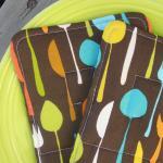 Pot Holders - Metro Cafe - Two Quilted Pads -..