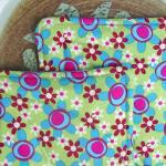 Pot Holders - Bright Floral Fabric - Quilted Pads..