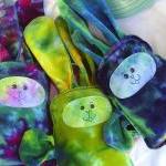 Plush Bunny - Velveteen - Hand Dyed Cotton..